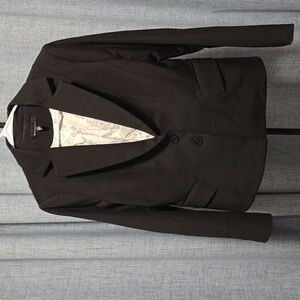 White House Black Market Signature Black Blazer Fully Lined Size 14